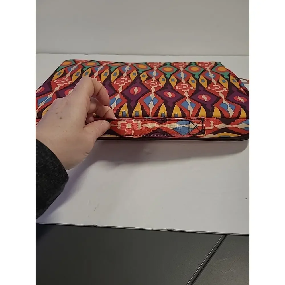 Lily Bloom Laptop Tablet Case Southwestern Aztec Soft Shell Handle Multicolored